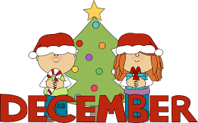 Clip Art for Each Month | Month of December Christmas Clip Art Image - the  word December in ... | Months in a year, Writing morning work, December