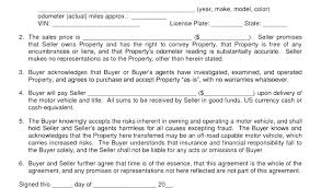 Simple Car Sale Agreement Bill Of For In Ga Omgoods
