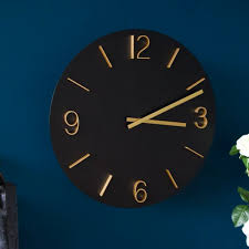 Black Gold Minimalist Clock Dmw