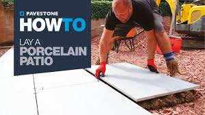 how to lay a porcelain patio you