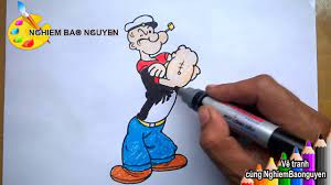 Vẽ Thủy thủ Popeye/How to Draw POPEYE The Sailor Man - YouTube