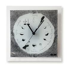 Print Design Fused Glass Wall Clock