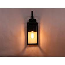1 Light Imperial Black Outdoor Wall