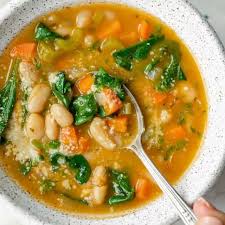 Mediterranean White Bean Soup Vegan