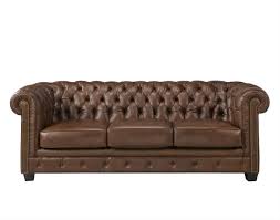 traditional tufted brown leather living