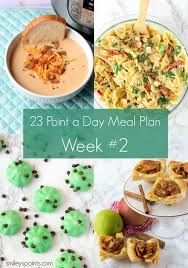 weight watchers meal plan for 23