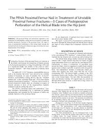 pdf the pfna proximal femur nail in