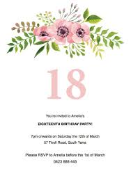 Floral Birthday Invitation Template Paperlust