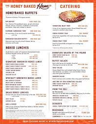 the honey baked ham company menu in