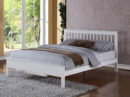 Super King Size White Wooden Bed Frame