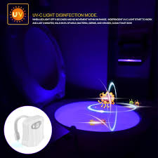 Toilet Night Light 8 Colors Changing Uv Disinfection Motion Sensor Led Luxcucina