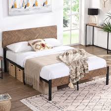 Anita Twin Size Bed Frame With Wood