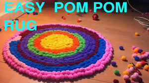 most easy pom pom rug under 60 min diy