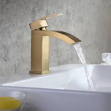 faucets modern gold brass bathroom sink