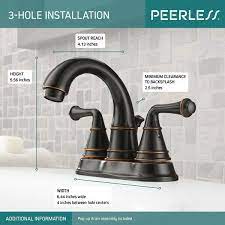Do you think peerless bathroom faucet dripping appears nice? Peerless Bathroom Faucet Centerset In Oil Rubbed Bronze P99790lf Ob Eco 3c2 For Sale Online Ebay