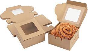Get your windows kraft box laminated in gloss and matte finish to get exclusiveness. Brown Kraft Paper Gift Boxes For Pastries 50 Pieces Cardboard Box Packaging With Viewing Window 10 16
