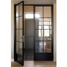 Double Leaf Casement Steel Glass Door