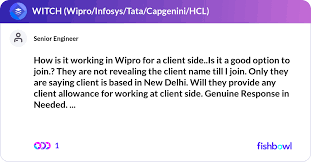 How Is It Working In Wipro For A Client