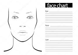 Face Chart Makeup Artist Blank Stock Vector Melanjurga