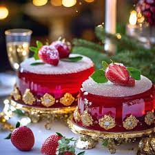 Новогодний декор,два пирожных «Ягодка…» — создано в Шедевруме