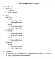 Research Paper Outline Template2 Paper Outline Research