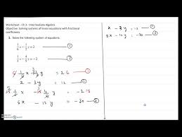 3 Solving System Of Linear Equations