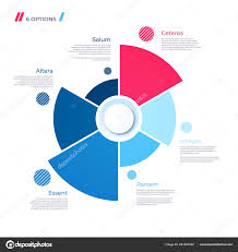 Pie Chart Concept With 6 Parts Vector Template For Web