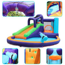 Kingdely Blue Inflatable Bounce House