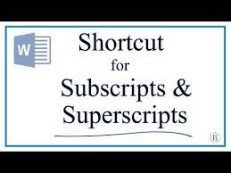 Superscripts In Microsoft Word