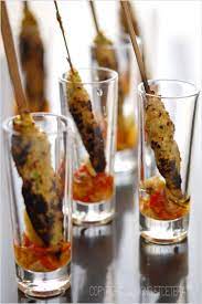 For a playful presentation, slide a fat, flat slice of cucumber onto the bottom of each skewer so these hors d'oeuvres can stand upright on a. Shot Glass Appetizers Recipes Eatwell101