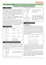 Class 12 Chemistry Revision Notes For Chapter 11 Alcohols