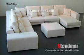 Microfiber Fabric U Sectional Sofa Set
