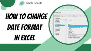how to change date format in excel