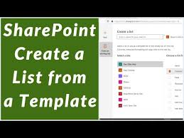list template in sharepoint
