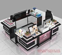 cosmetic kiosk in mall makeup counter