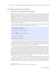 logarithms solving exponential equations