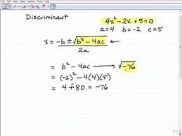 Discriminant Quadratic Equations You
