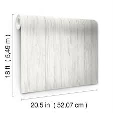 Scott Living Brixton Plank Self Adhesive Wallpaper White