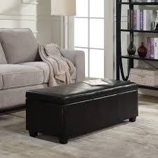 My parents had avoided getting any sort of coffee table for their living room for a long time so i decided i would build one for them. Belleze 48 Inch Long Rectangular Faux Leather Storage Elegant Ottoman Bench Black Walmart Com Walmart Com