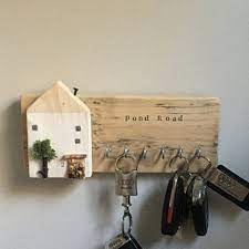 Rustic Wood Key Holder For Wall