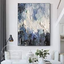 Blue Abstract Painting Heavy