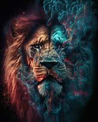 ilration colorful lion