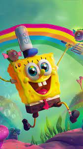 spongebob cartoon rainbow hd phone