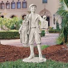 Golf Caddie Sculpture Statue