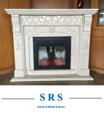 Stone Carving Marble Fireplace With