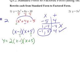 Into Factored Form Gr 11 College