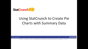 Statcrunch Creating Pie Charts With Summary Data