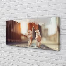 Canvas Print White Ballet Shoes Woman S