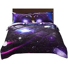 universe purple galaxy comforter sets