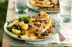pan fried lemon sole with caper and
